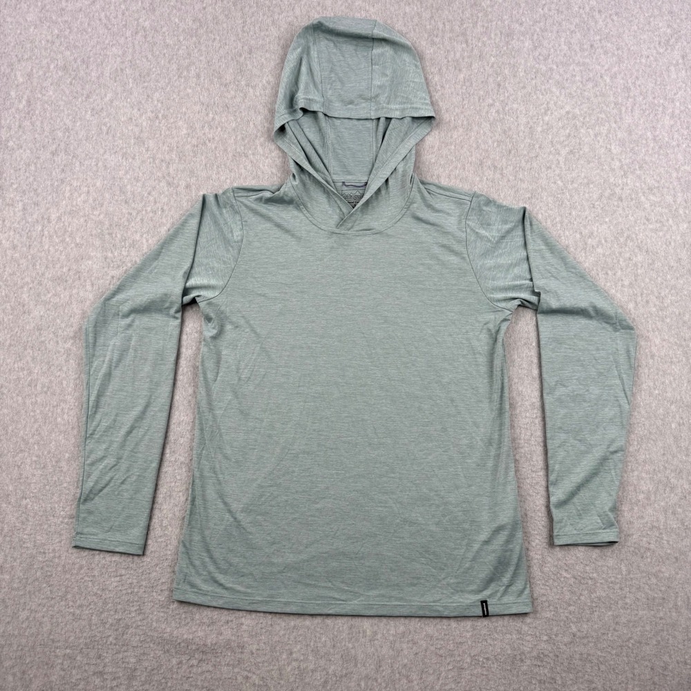 Patagonia Hoodie Mens Small Green Capilene Cool Daily UPF Lightweight Activewear